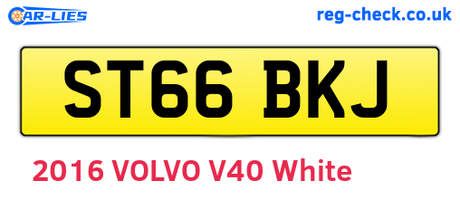 ST66BKJ are the vehicle registration plates.