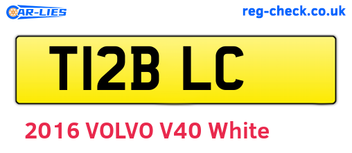 T12BLC are the vehicle registration plates.