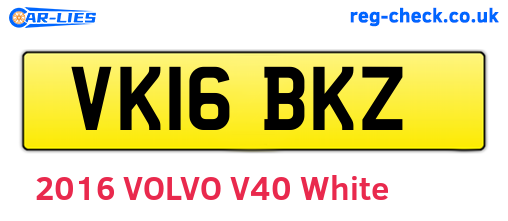 VK16BKZ are the vehicle registration plates.