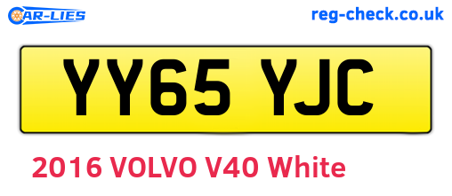 YY65YJC are the vehicle registration plates.