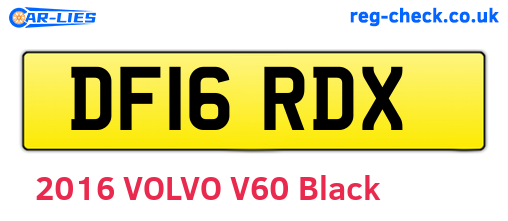 DF16RDX are the vehicle registration plates.