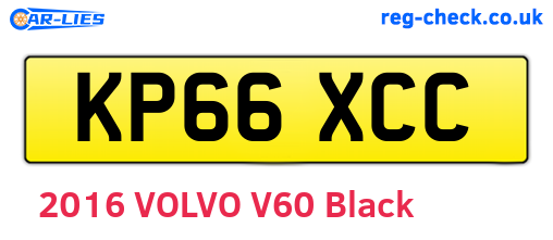 KP66XCC are the vehicle registration plates.