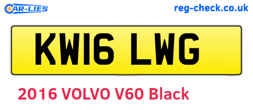 KW16LWG are the vehicle registration plates.