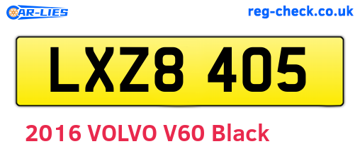 LXZ8405 are the vehicle registration plates.