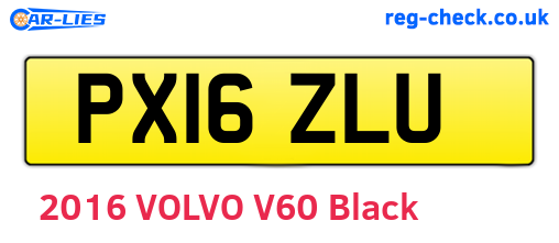 PX16ZLU are the vehicle registration plates.