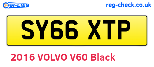 SY66XTP are the vehicle registration plates.