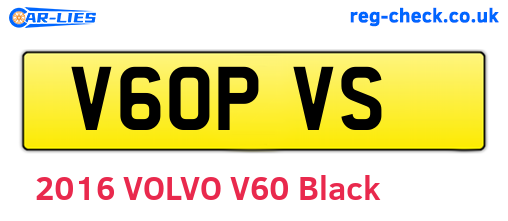 V60PVS are the vehicle registration plates.