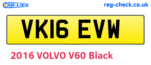 VK16EVW are the vehicle registration plates.