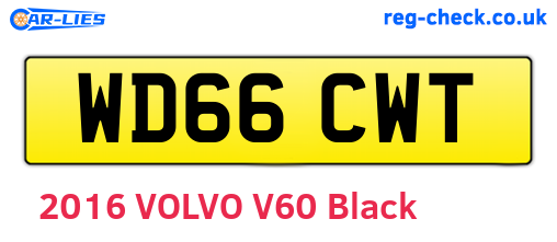 WD66CWT are the vehicle registration plates.