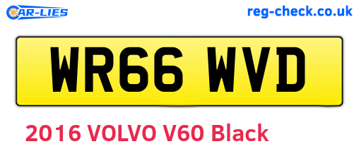 WR66WVD are the vehicle registration plates.