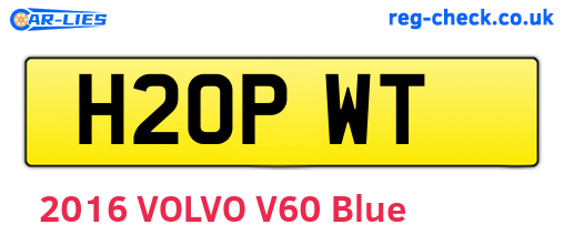 H20PWT are the vehicle registration plates.