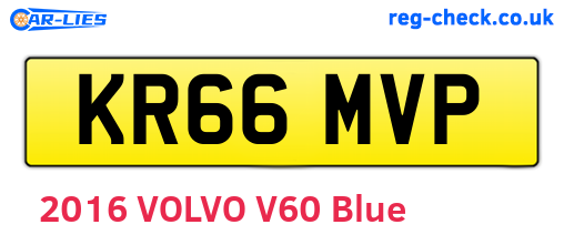 KR66MVP are the vehicle registration plates.