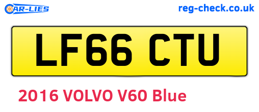 LF66CTU are the vehicle registration plates.