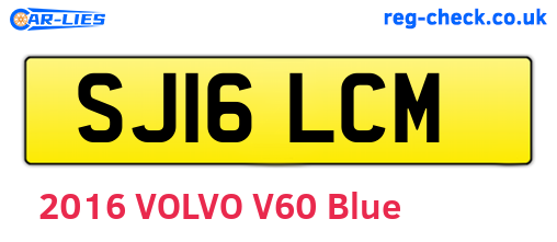SJ16LCM are the vehicle registration plates.