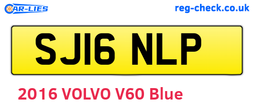 SJ16NLP are the vehicle registration plates.