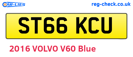 ST66KCU are the vehicle registration plates.