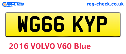 WG66KYP are the vehicle registration plates.