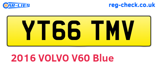 YT66TMV are the vehicle registration plates.