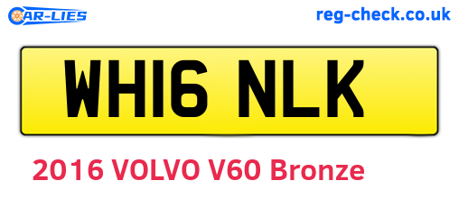 WH16NLK are the vehicle registration plates.