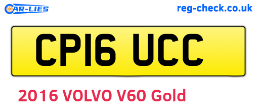 CP16UCC are the vehicle registration plates.