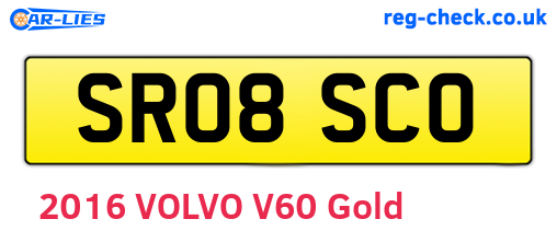 SR08SCO are the vehicle registration plates.