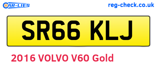 SR66KLJ are the vehicle registration plates.
