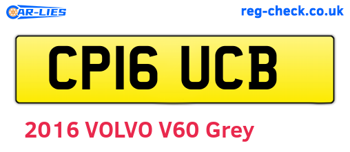 CP16UCB are the vehicle registration plates.