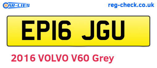 EP16JGU are the vehicle registration plates.