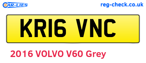 KR16VNC are the vehicle registration plates.