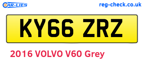 KY66ZRZ are the vehicle registration plates.