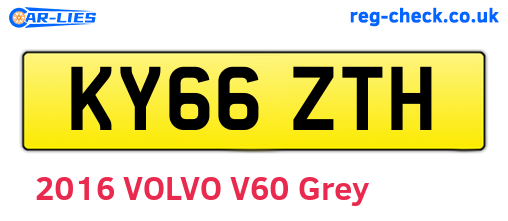 KY66ZTH are the vehicle registration plates.