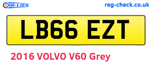 LB66EZT are the vehicle registration plates.