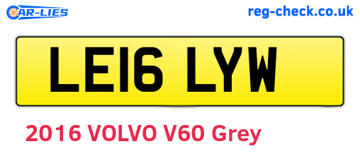 LE16LYW are the vehicle registration plates.