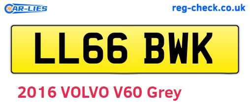 LL66BWK are the vehicle registration plates.