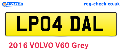 LP04DAL are the vehicle registration plates.
