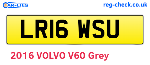 LR16WSU are the vehicle registration plates.