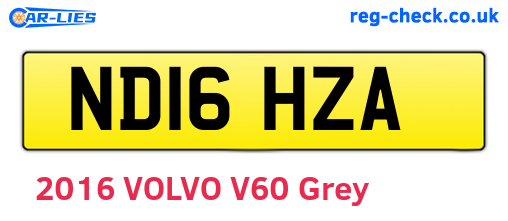 ND16HZA are the vehicle registration plates.