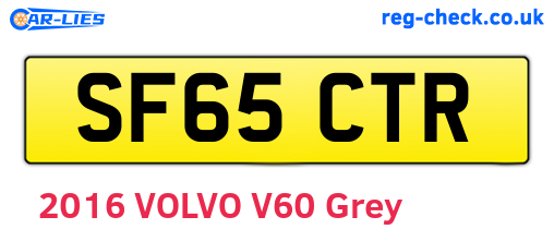 SF65CTR are the vehicle registration plates.