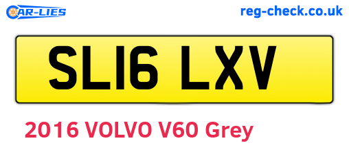 SL16LXV are the vehicle registration plates.