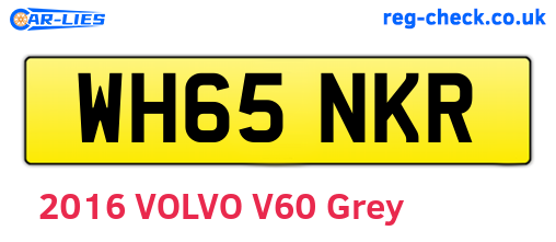 WH65NKR are the vehicle registration plates.