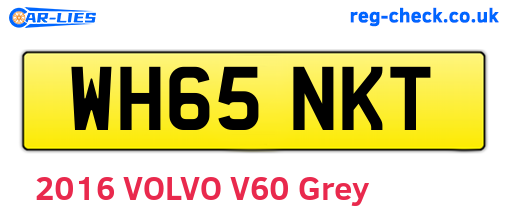 WH65NKT are the vehicle registration plates.
