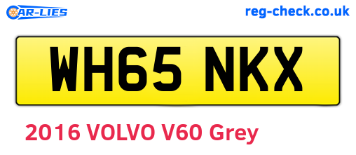 WH65NKX are the vehicle registration plates.