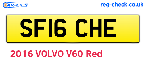 SF16CHE are the vehicle registration plates.