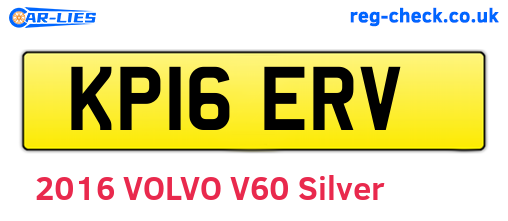 KP16ERV are the vehicle registration plates.