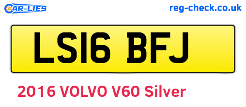 LS16BFJ are the vehicle registration plates.