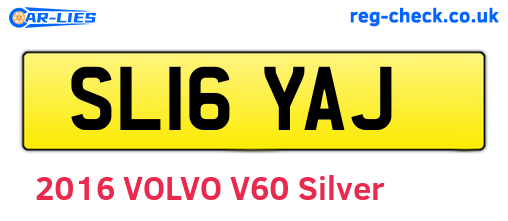 SL16YAJ are the vehicle registration plates.