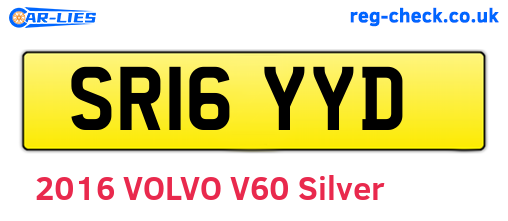 SR16YYD are the vehicle registration plates.