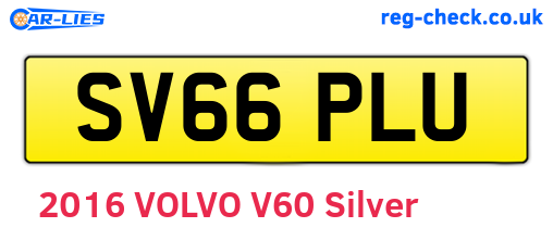 SV66PLU are the vehicle registration plates.