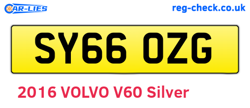 SY66OZG are the vehicle registration plates.