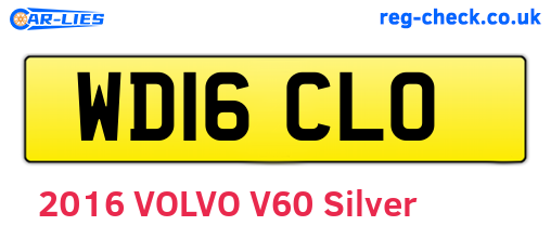WD16CLO are the vehicle registration plates.